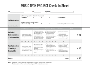 A Rubric for ProjectBased Music Classes WILL KUHN
